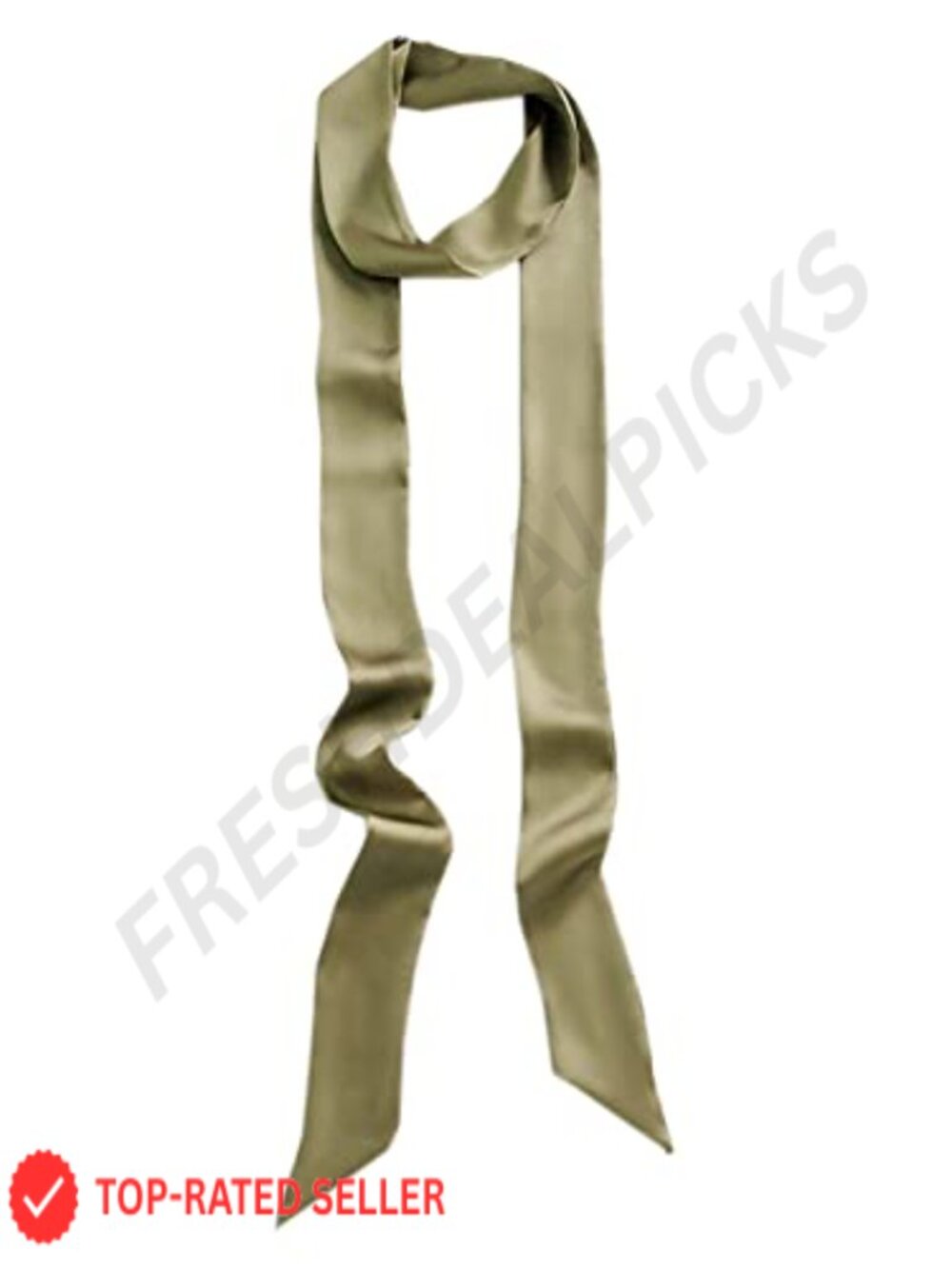 Solid Satin Skinny Scarf Necktie Handbag Wrap Belt